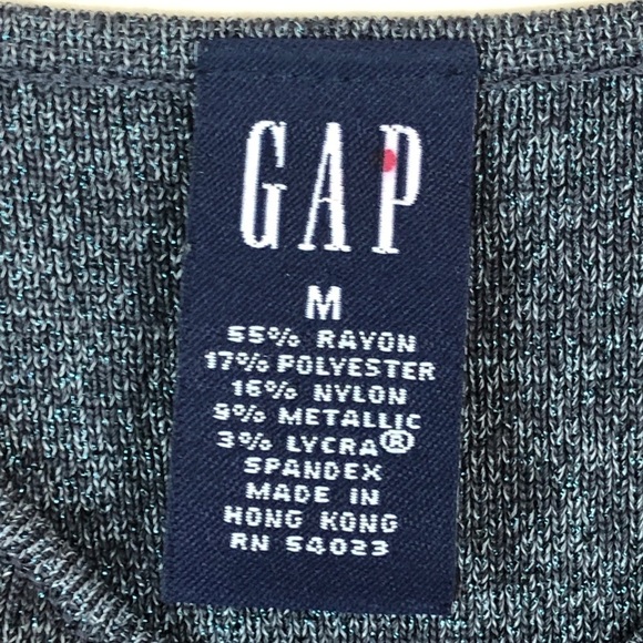 Gap Women’s Metallic Blue Stretch Sweater Tank - M - Picture 7 of 7